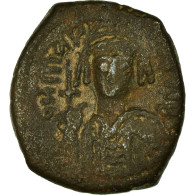 Monnaie, Maurice Tibère, Follis, 594-595, Nicomédie, TB+, Cuivre, Sear:512 - Bizantinas