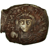 Monnaie, Maurice Tibère, Demi-Follis, 588-589, Thessalonique, TB+, Cuivre - Byzantine