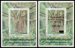 Zaire - BL67 - Normal + Private Overprint - Tourisme - 1990/1992 - MNH - Altri & Non Classificati