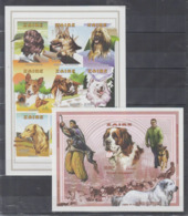 Zaire - BL113/BL114 - Chiens - Non Dentelé - Ongetand - Imperforated - 1997 - MNH - Other & Unclassified