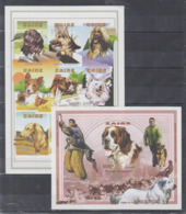 Zaire - BL113/BL114 - Chiens - Non Dentelé - Ongetand - Imperforated - 1997 - MNH - Altri & Non Classificati