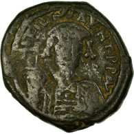 Monnaie, Tibère II Constantin, Follis, 578-579, Nicomédie, TB+, Cuivre - Byzantinische Münzen