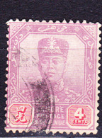 Malaiische Staaten V- Johore - Sultan Ibrahim Ohne Schnurrbart (MiNr:  63) 1919 - Gest Used Obl - Johore