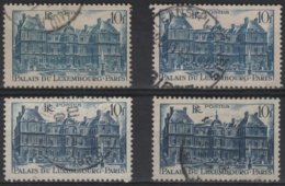 ARCH 21 - FRANCE N° 760 Obl. 4 Variétés De Teintes Palais Du Luxembourg - Gebraucht