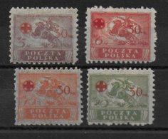 POLOGNE - YVERT N° 231/234 * MH - COTE = 75 EUR. - CROIX-ROUGE - Nuevos