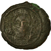 Monnaie, Justin II, Demi-Follis, 565-566, Antioche, TB, Cuivre, Sear:380 - Byzantinische Münzen