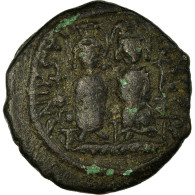 Monnaie, Justin II, Demi-Follis, 575-576, Cyzique, TB+, Cuivre, Sear:373 - Byzantines