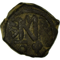 Monnaie, Justin II, Pentanummium, 565-578 AD, Constantinople, TTB, Cuivre - Bizantine
