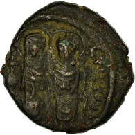 Monnaie, Justin II, Demi-Follis, 565-578 AD, Thessalonique, TB, Cuivre, Sear:366 - Byzantinische Münzen
