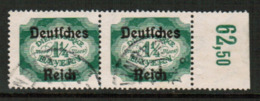 BAVARIA  Scott # O 65 VF USED INSCRIPTION PAIR (Stamp Scan # 542) - Dienstzegels