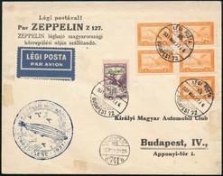 1931 Zeppelin Magyarországi Körrepülés Levél Zeppelin 2P Bélyeggel - Other & Unclassified