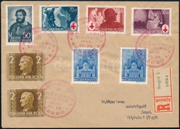 1945  Helyi Ajánlott Levél 7P Vegyes Bérmentesítéssel, Piros 'RÁKOSI SZEGEDEN' Bélyegzéssel - Other & Unclassified