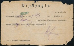 1877 Távirati Díjnyugta Kék 'SZEGED' - Other & Unclassified