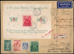 1939 ORBÉK Blokk Díjkiegészítéssel Ajánlott Légi Levélen Budapest - Lisszabon - Horta (Azori Szigetek) és Vissza Budapes - Other & Unclassified