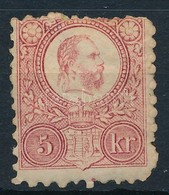 * 1871 Réznyomat 5kr (27.500) (betapadás és Sarokfog Hiány / Missing Corner, Gum Disturbance) - Sonstige & Ohne Zuordnung