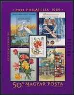 ** 1989 Pro Philatelia  Blokk Bélyegkincstár Felirattal, Fekete Sorszámmal (10.000) - Otros & Sin Clasificación