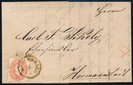 1862 5kr Látványos Lemezhibával Levélen / Plate Flaw On Cover ,,MÜHLENBACH' - Altri & Non Classificati