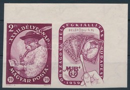 ** 1959 Bélyegnap (32.) ívsarki Vágott Bélyeg Jobb Oldali Szelvénnyel (4.000) - Altri & Non Classificati