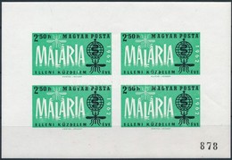 ** 1962 A Malária Elleni Küzdelem éve (II.) Vágott Blokk - Sonstige & Ohne Zuordnung