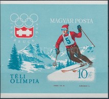 ** 1964 Téli Olimpia (II.) - Innsbruck Vágott Blokk (6.000) - Other & Unclassified