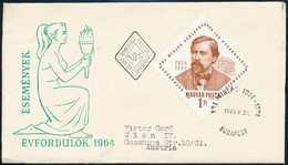 1964 Évfordulók (II.) Ybl Miklós (1814-1891) Vágott Bélyeg FDC-n - Otros & Sin Clasificación