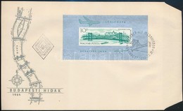 1964 Erzsébet Híd Vágott Blokk Elsőnapi Bélyegzéssel FDC-n - Other & Unclassified