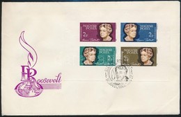 1964 Roosevelt Vágott Blokk Elsőnapi Bélyegzéssel FDC-n - Other & Unclassified