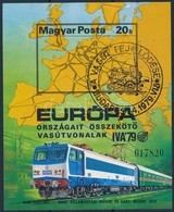 O 1979 Európa Vasútjai Vágott Blokk (7.000) - Autres & Non Classés