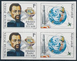 ** 1980 Johannes Kepler Vágott Négyestömb (6.000) - Sonstige & Ohne Zuordnung