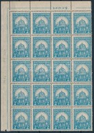 ** 1926 Pengő Fillér (I.) 2f B ívsarki 20-as Tömbben (130.000) - Sonstige & Ohne Zuordnung