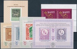 ** 1993-1996 MAFITT Szalon 4 Emlékív + 125 éves A Magyar Okmánybélyeg Emlékív + MAFITT Bélyeg 4-es Tömb (7.000) - Other & Unclassified