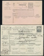 1918 Postautalvány Si 36 B Használatlan  + 1934 2f Díjjegyes Utánvételi Lap Megírva, De Fel Nem Adva - Otros & Sin Clasificación