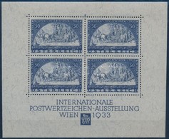 * Ausztria 1933 WIPA Blokk Mi 1 (Mi EUR 2.600.-) (eredeti Gumival, Nagyon Halvány Falcnyommal / Original Gum, Very Light - Andere & Zonder Classificatie