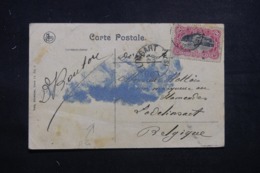 CONGO BELGE - Affranchissement Plaisant Sur Carte Postale ( Types Kassai ) En 1908 Pour La Belgique  - L 43419 - Briefe U. Dokumente