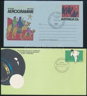 Ausztrália 1979-1983 Díjjegyes Borítékok Elsőnapi Bélyegzéssel + Futott Aerogramm összesen 14 Db - Other & Unclassified