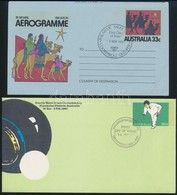 Ausztrália 1979-1983 Díjjegyes Borítékok Elsőnapi Bélyegzéssel + Futott Aerogramm összesen 14 Db - Autres & Non Classés