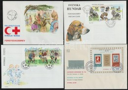 10 Klf FDC Európai Országokból, Csak Blokkok - Other & Unclassified