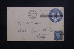 ETATS UNIS - Entier Postal + Complément De New York En 1895 - L 43423 - ...-1900