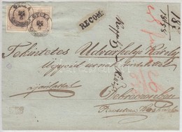 1858 2 X 6kr Levél Előlapon 'GYULA' - Debreczen - Altri & Non Classificati