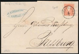 1860 5kr II. Felül Ollóval Vágva ,,WIESELBURG' - ,,PRESSBURG' - Sonstige & Ohne Zuordnung