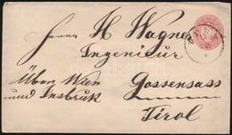 1866 5kr Díjjegyes Boríték ,,PEST' - Tirol - Other & Unclassified