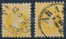 O 1867 2 X 2 Kr 'PEST TERÉZV(ÁROS)' + 'ARAD' - Altri & Non Classificati