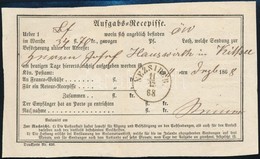 1868 A Ufgabs Recepisse ,,NEZSIDER' - Altri & Non Classificati