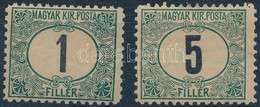 * 1903 Zöldportó 1f és 5f B 11 1/2-es Fogazással (5.400) - Other & Unclassified