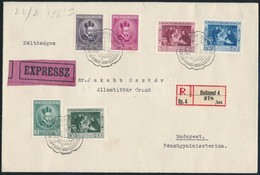 1935 Pázmány Sor Expressz Ajánlott FDC-n - Sonstige & Ohne Zuordnung