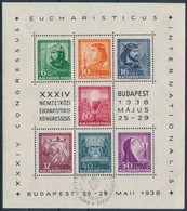 O 1938 Eucharisztikus Blokk Alkalmi Bélyegzéssel (9.000) - Sonstige & Ohne Zuordnung