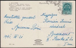 1941 Képeslap NAGYKANIZSA - BUDAPEST Vasúti Bélyegzéssel - Other & Unclassified