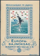 ** 1963 Műkorcsolya és Jégtánc EB Blokk 'nyílhegy' Tévnyomattal - Autres & Non Classés