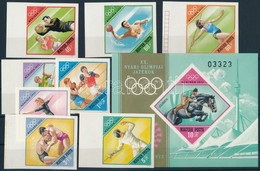 ** 1972 Olimpia München Vágott Sor Közte ívszéliek + Vágott Blokk (8.000) - Andere & Zonder Classificatie