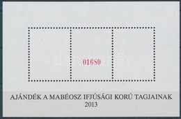 ** 2013 Ajándék A MABÉOSZ Ifjúsági Korú Tagjainak Emlékív - Other & Unclassified